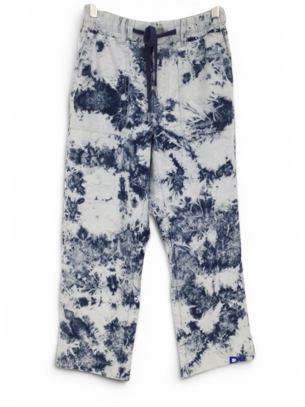 Blank NYC Full Moon Blue White Tie Dye Cropped Sweatpants Joggers XS